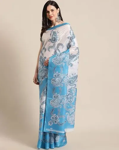 Attractive Art Silk Printed Sarees