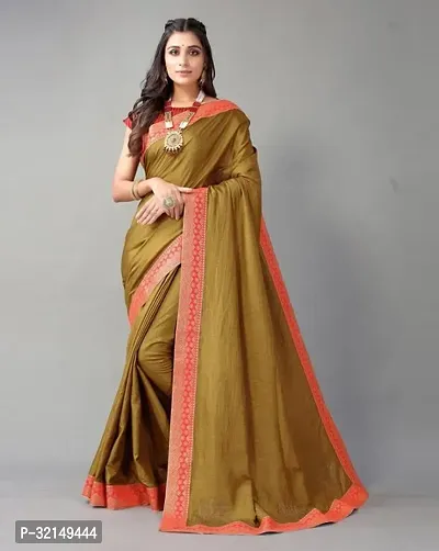 Elegant Cotton Self Pattern Saree with Blouse piece For Women-thumb0