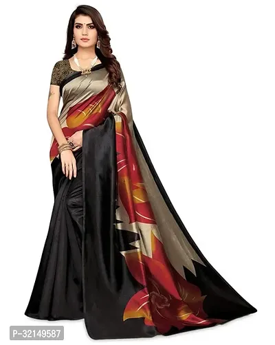 Elegant Cotton Printed Saree with Blouse piece For Women-thumb0