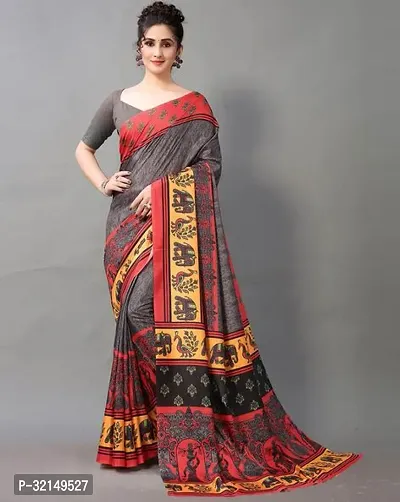 Elegant Cotton Self Pattern Saree with Blouse piece For Women