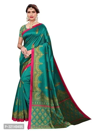 Elegant Cotton Self Pattern Saree with Blouse piece For Women-thumb0