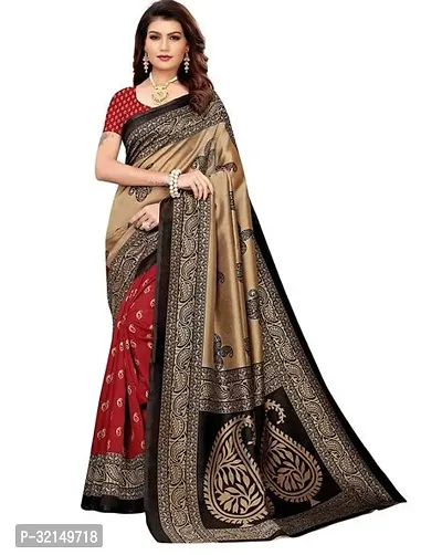 Elegant Cotton Jacquard Saree with Blouse piece For Women-thumb0