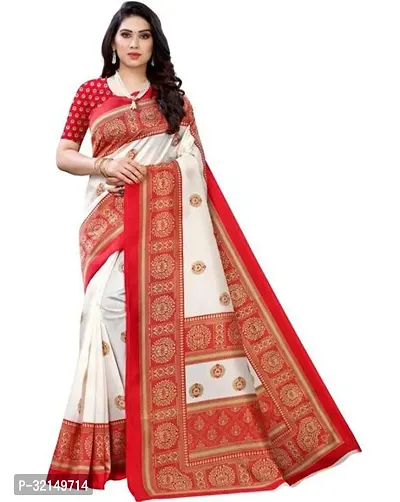 Elegant Cotton Printed Saree with Blouse piece For Women