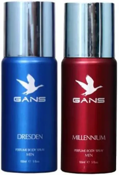 Gans Best Quality Men Body Perfume Spray Pack Of 2