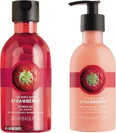 The Body Shop Gift Combo Strawberry Lotion 250Ml + Shower Gel 250Ml (2 x 250 ml)-thumb0