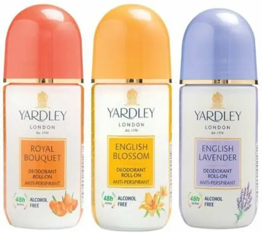 Yardley London Unisex Top Quality Deodorant Roll-on Combo Pack Of 3