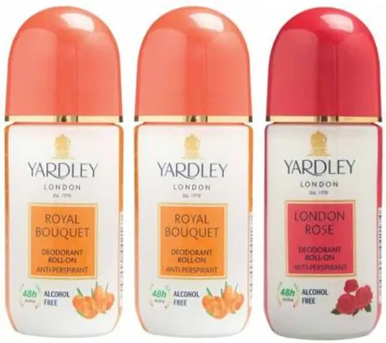 Yardley London Unisex Premium Quality Deodorant Roll-on Combo Pack Of 3