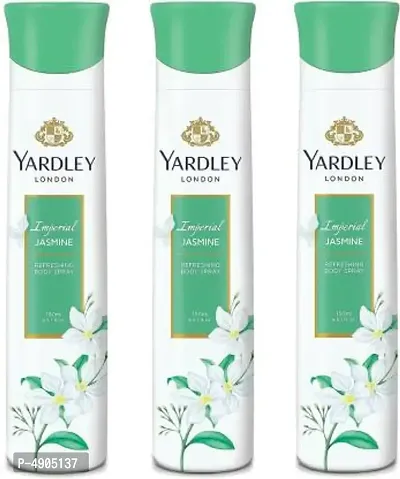 Yardley London Women Imperial Jasmine 150ML Each (Pack of 3) Deodorant Spray - For Women (450 ml, Pack of 3)-thumb0