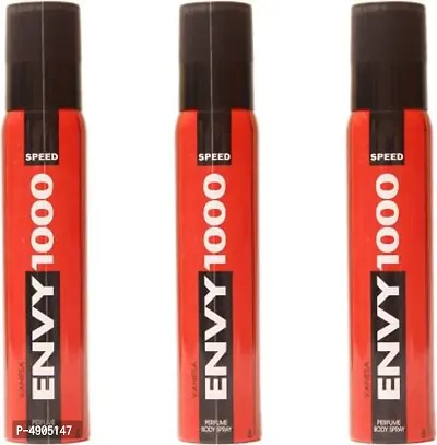 Envy 1000 3 SPEED DEO Deodorant Spray - For Men & Women (345 g, Pack of 3)-thumb0
