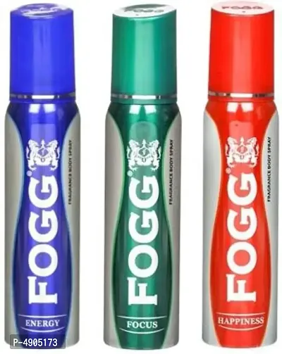 Fogg ENERGY, FOCUS & HAPPINESS Perfume Body Spray - For Men & Women (360 ml, Pack of 3)-thumb0