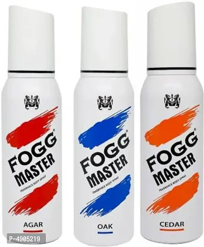 Fogg BODY SPRAY MASTER CADER,OAK ,AGAR Deodorant Spray - For Men  Women (360 ml, Pack of 3)-thumb0