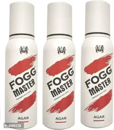 Fogg fog master agar Deodorant Spray - For Men  Women (360 ml, Pack of 3)