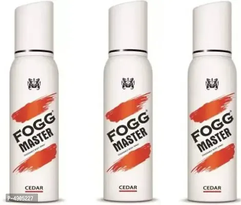 Fogg MASTER CEDAR DEO 3 PCS 120ML EACH Deodorant Spray - For Men & Women (360 ml, Pack of 3)-thumb0