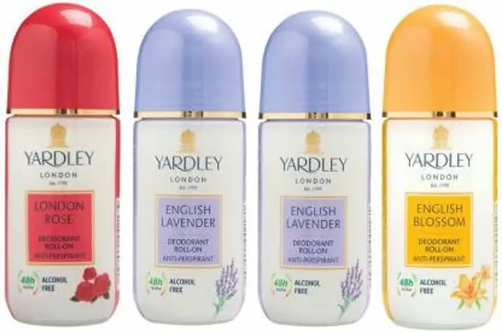 Yardley London Best Quality Unisex Deodorant Roll-on Combo Pack Of 4