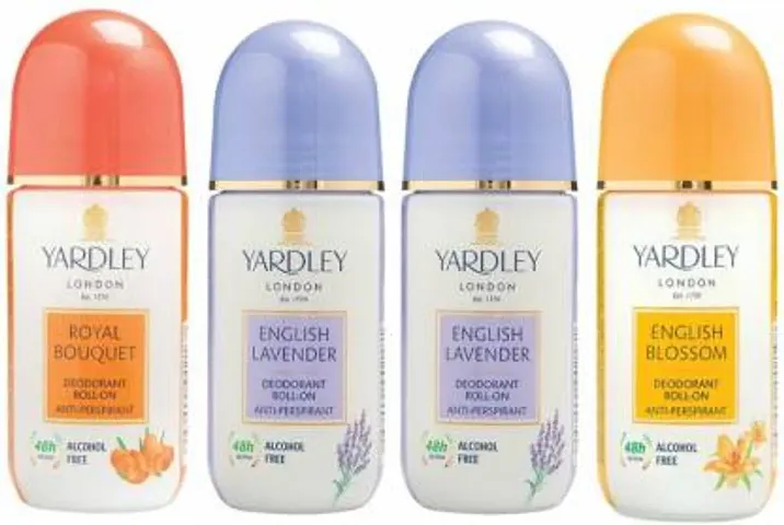 Yardley London Premium Quality Unisex Deodorant Roll-on Combo Pack of 4