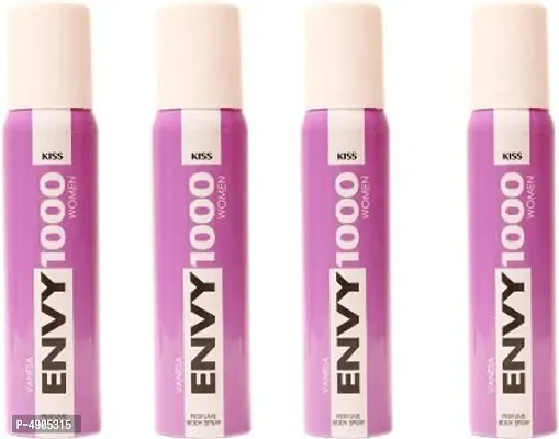 Envy 1000 4 KISS DEO Deodorant Spray - For Women (460 g, Pack of 4)-thumb0