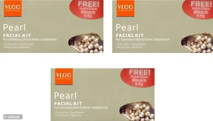 VLCC Pearl Facial Kit Pack of 3 (3 x 46.67 g)-thumb0