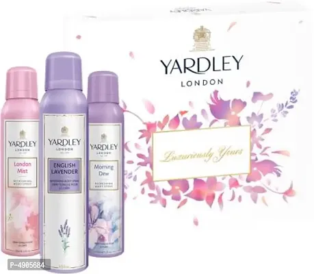 Yardley London Assorted Women Body Spray Tri Pack Combo Set (Set of 3)-thumb0