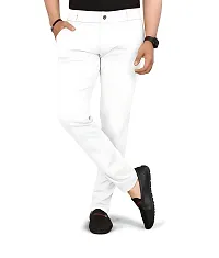 Stylish White Cotton Trouser For Men-thumb3