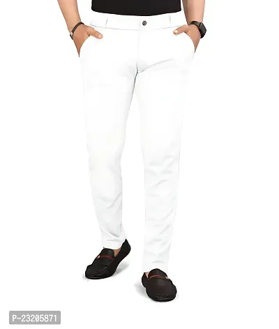 Stylish White Cotton Trouser For Men-thumb3