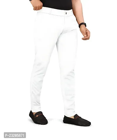 Stylish White Cotton Trouser For Men-thumb2