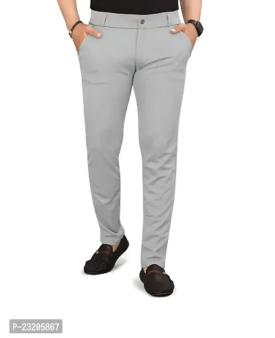 Stylish Grey Cotton Trouser For Men-thumb0