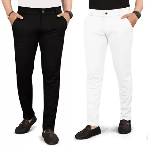 Best Selling Linen Blend Casual Trousers For Men pack of 2