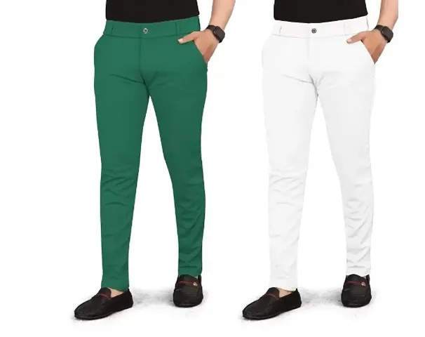 Classic Solid Trousers For Men Pack of 2