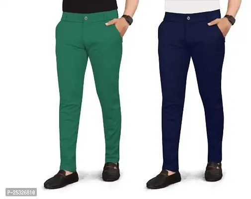 Classic Solid Trousers For Men Pack of 2