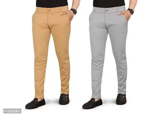 Classic Solid Trousers For Men Pack of 2