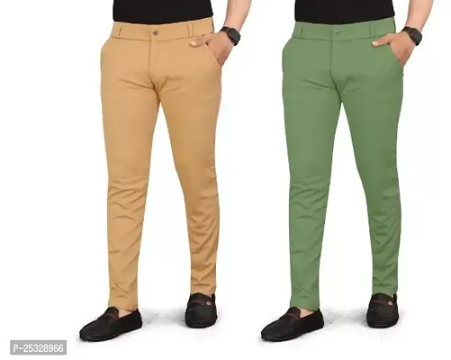 Classic Solid Trousers For Men Pack of 2