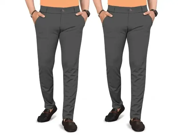 Buy JACKALBERRY Cotton Spandex Pigment Over Dyed Light Cement Color Casual  Trouser for Men (36W x 34L) at Amazon.in