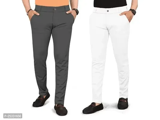 Classic Solid Trousers For Men Pack of 2