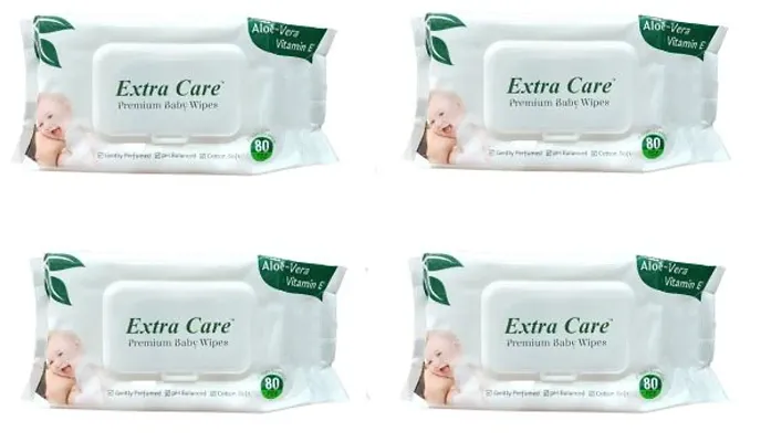 Extra care premium baby wipes Pack of 4