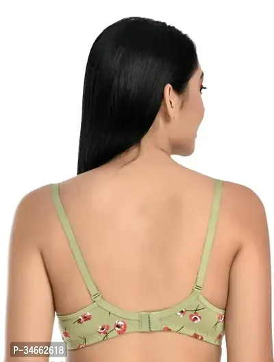 Stylish Green Cotton Blend Bra For Women-thumb2