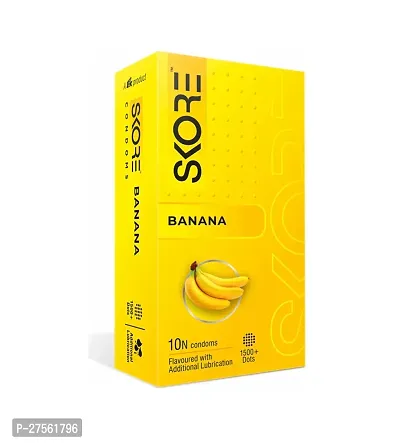 Skore Condoms Banana Flavour 10 no.s Pack of 4