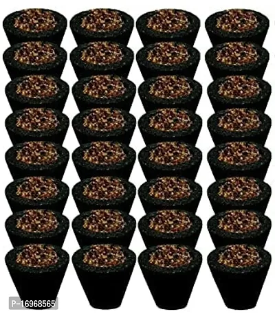 Guggal Loban Sambrani Pooja dhoopbatti Cups with Burner Plates Non Toxic Charcoal Free Dhoop Cups (32 Cup)-thumb0