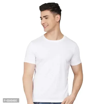 Trendy Cotton Solid T-Shirt For Men-thumb0