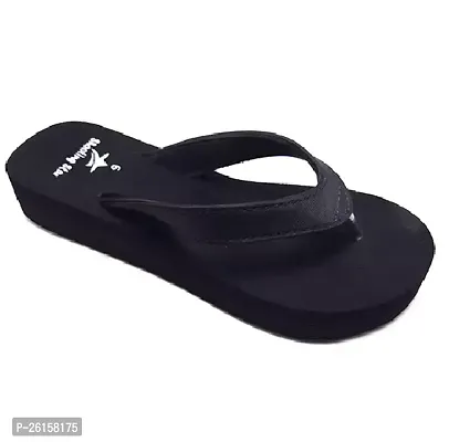 Elegant Black EVA  Flip Flops For Women