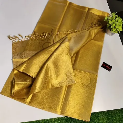 Hot Selling Tissue Saree with Blouse piece 