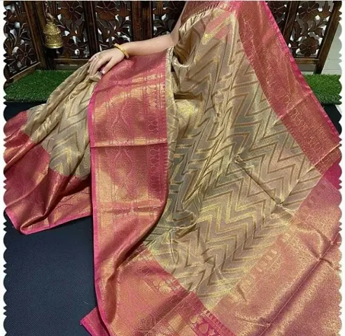New In Tissue Saree with Blouse piece 
