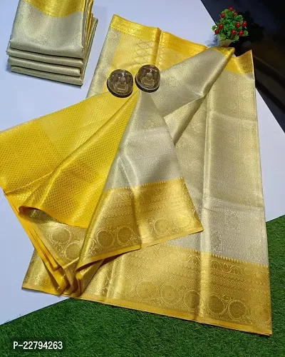 Beautiful Tissue Silk Saree with Blouse piece-thumb0