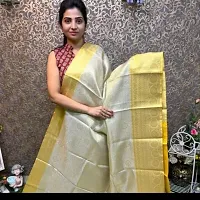 Beautiful Tissue Silk Saree with Blouse piece-thumb3