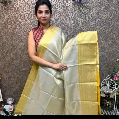 Beautiful Tissue Silk Saree with Blouse piece-thumb4