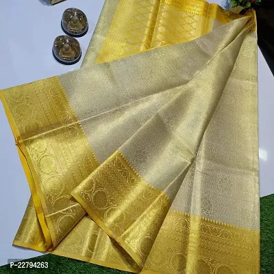 Beautiful Tissue Silk Saree with Blouse piece-thumb2