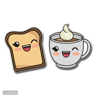 Yey Cute Breakfast Fridge Magnet Refrigerator Stylish Set of 2 Pcs