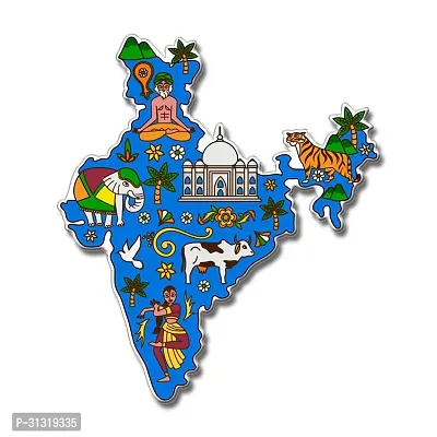 Yey Colorful India Map Fridge Magnet Single Piece