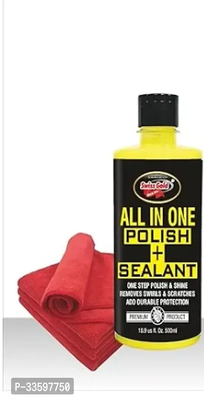 All In One Polish And Sealant Multipurpose Polish For Car And Bike Liquid Polish Suitable For Dashboard Restores Faded Plastic And Fibre Headlight Interior Polish And Sealant 500Ml