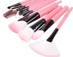 Fabify Make Up Brush Set of 12 Pcs with storage Barrel (Pink)-thumb4