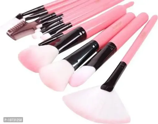 Fabify Make Up Brush Set of 12 Pcs with storage Barrel (Pink)-thumb5